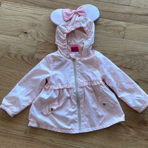 Disney Junior Minnie Girls’ Plush Pink Hooded Jacket